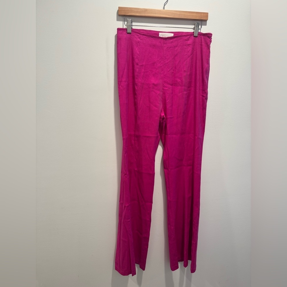 Anthropologie Linen Blend High Waisted Pants